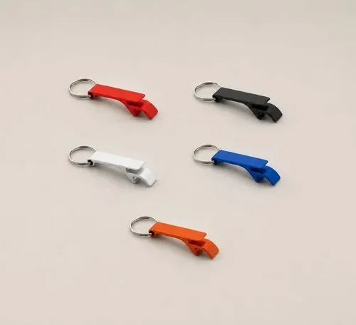 Llavero de aluminio con abridor