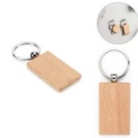 Llavero rectangular de madera