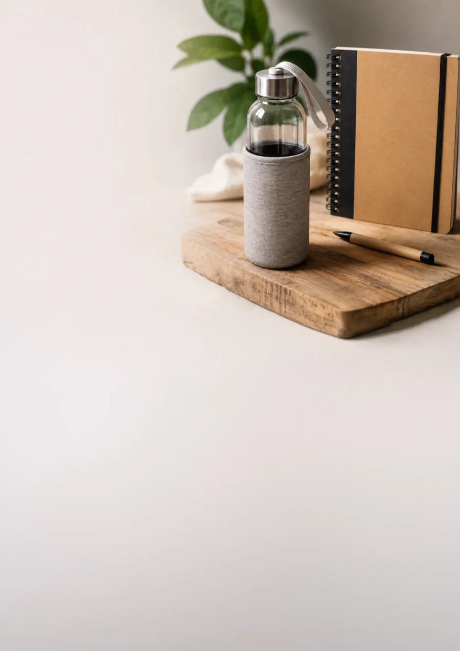 Kit Hoppie de Vidrio con Funda y Agenda