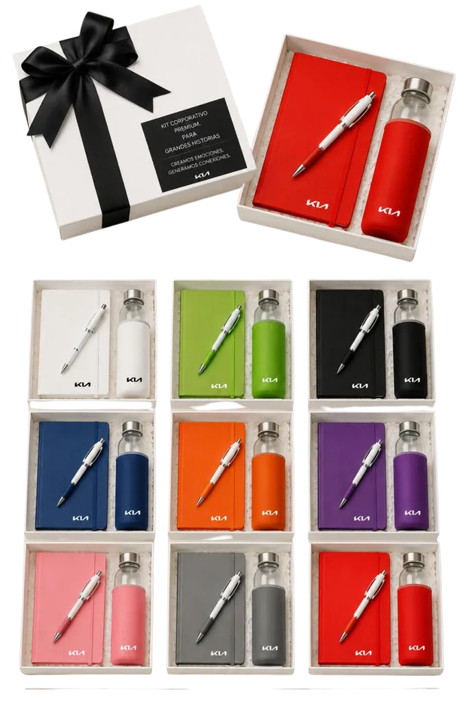 Kit Hoppie de Vidrio con Funda y Agenda
